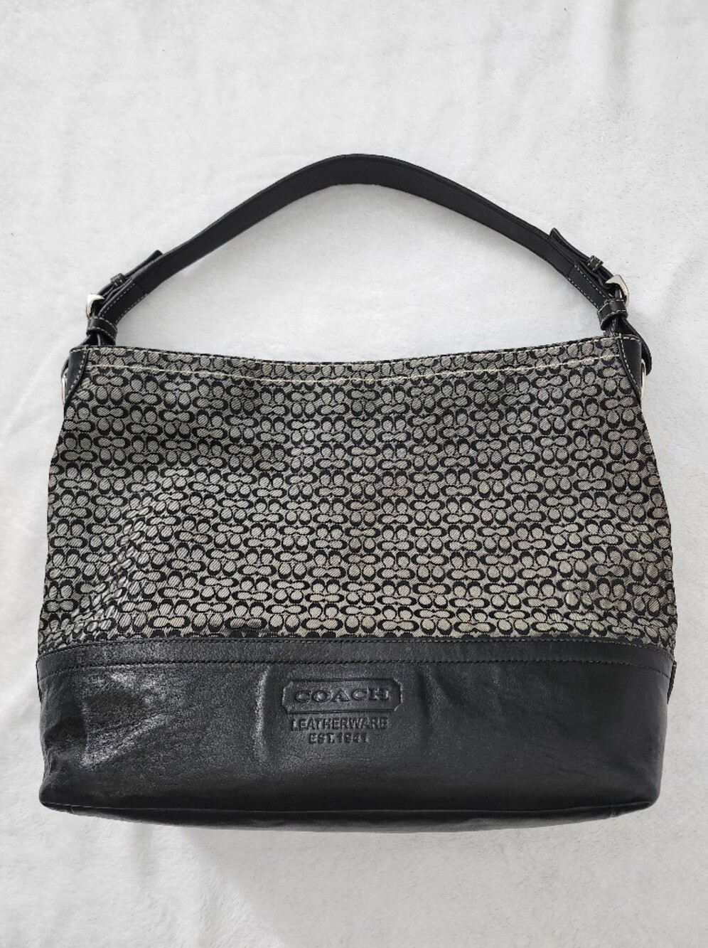 Coach Mini C Signature & Leather Jacquard Hobo Shoulder Y2K Bag